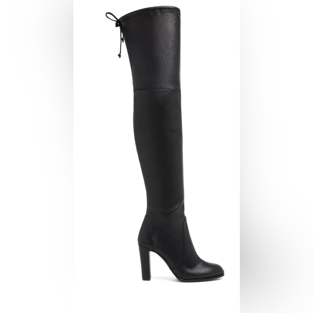 Stuart Weitzman High Street black leather over the knees boots